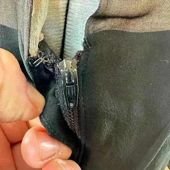 Georgia Bullock Vintage 1960’s Sheer Silk Overlay Black Midi Dress Sz Small. - Picture 8 of 13